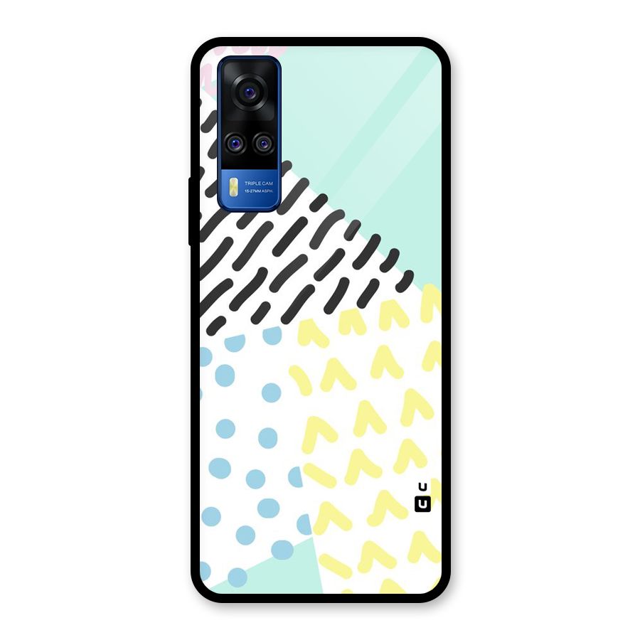 Abstract Pastel Glass Back Case for Vivo Y31