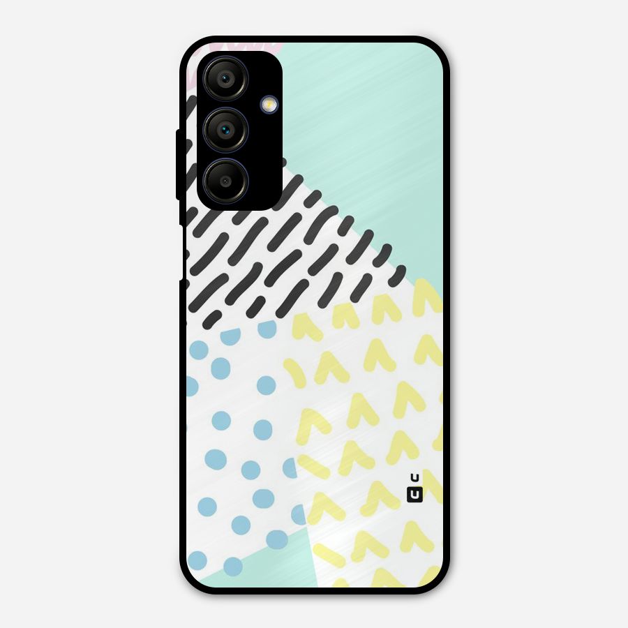 Abstract Pastel Metal Back Case for Galaxy A15 5G