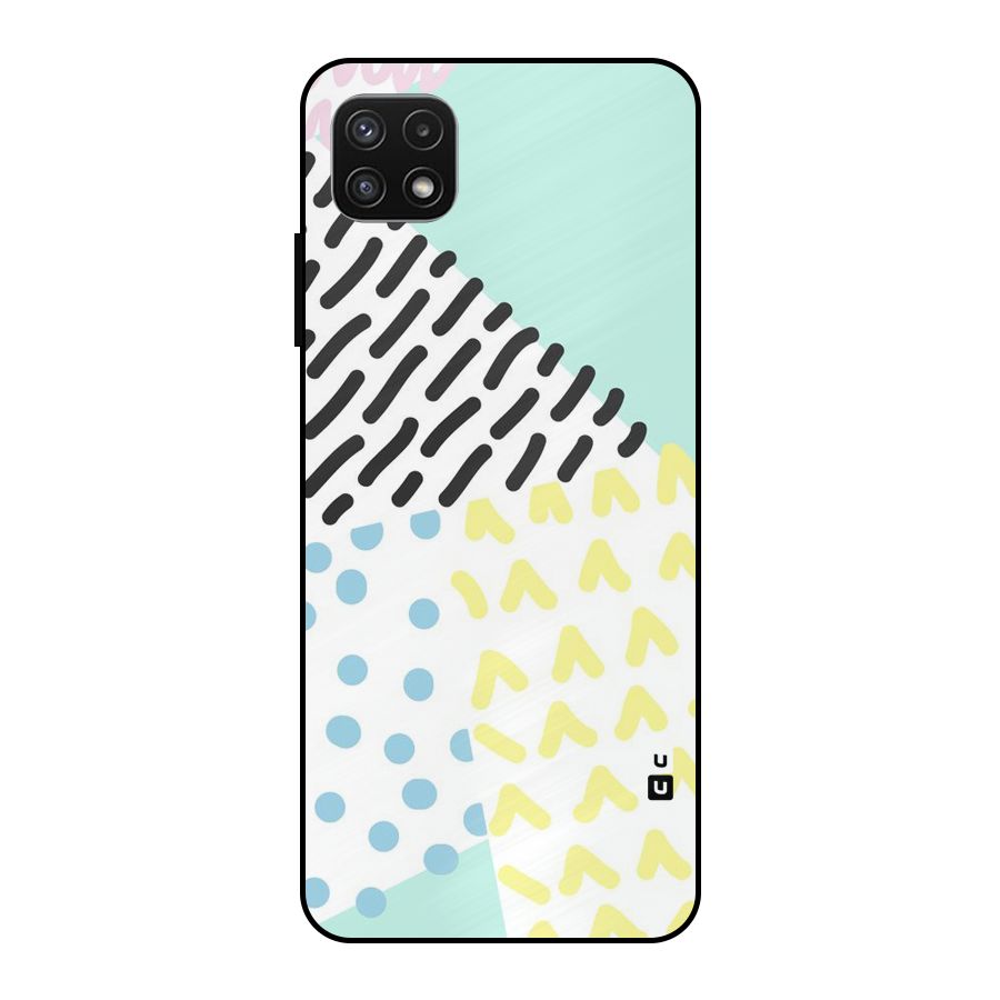 Abstract Pastel Metal Back Case for Galaxy A22 5G