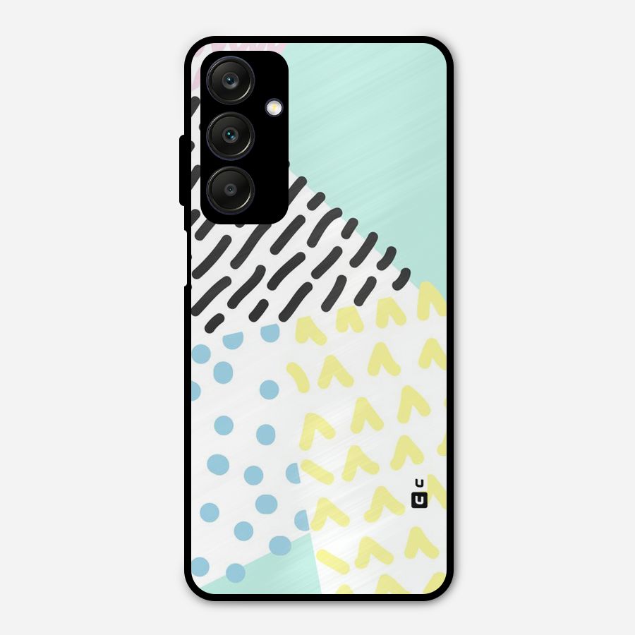 Abstract Pastel Metal Back Case for Galaxy A25 5G