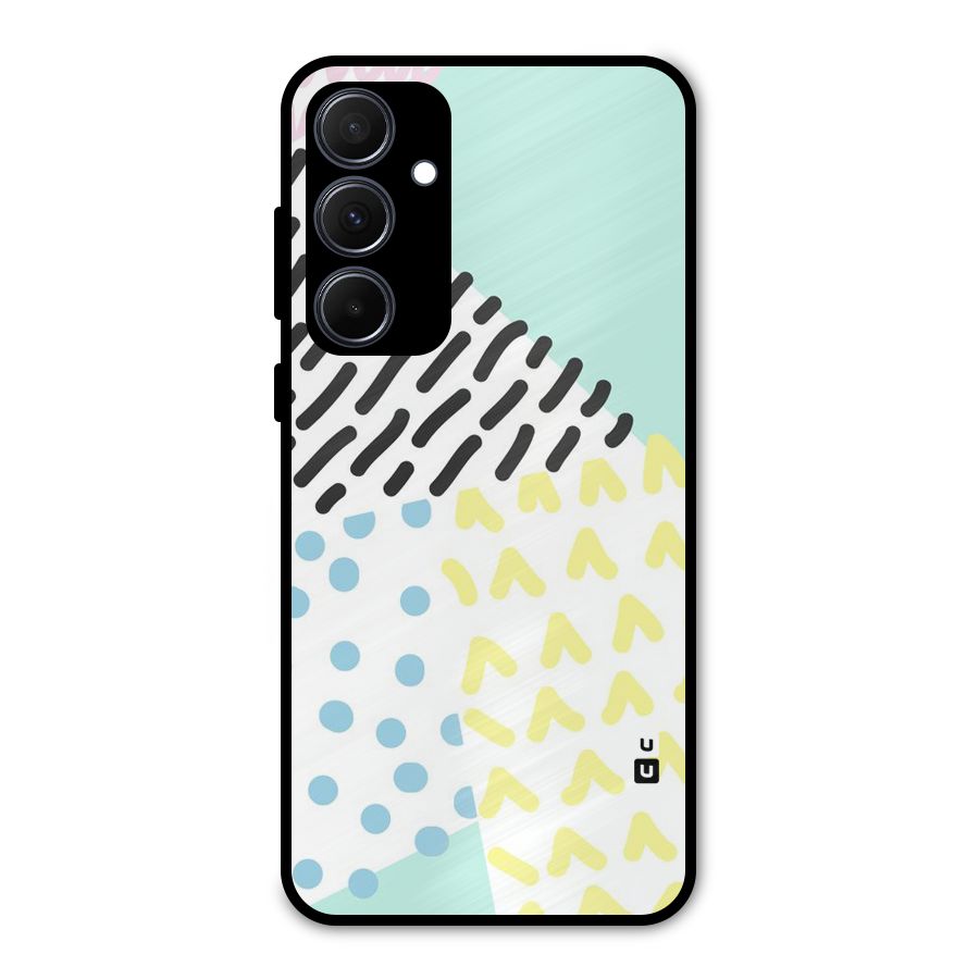 Abstract Pastel Metal Back Case for Galaxy A35
