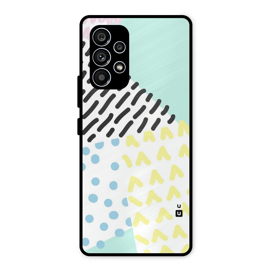 Abstract Pastel Metal Back Case for Galaxy A53 5G