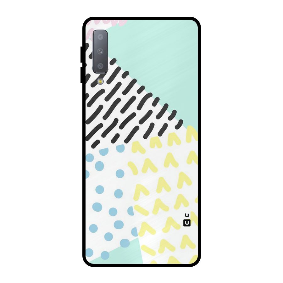 Abstract Pastel Metal Back Case for Galaxy A7 (2018)