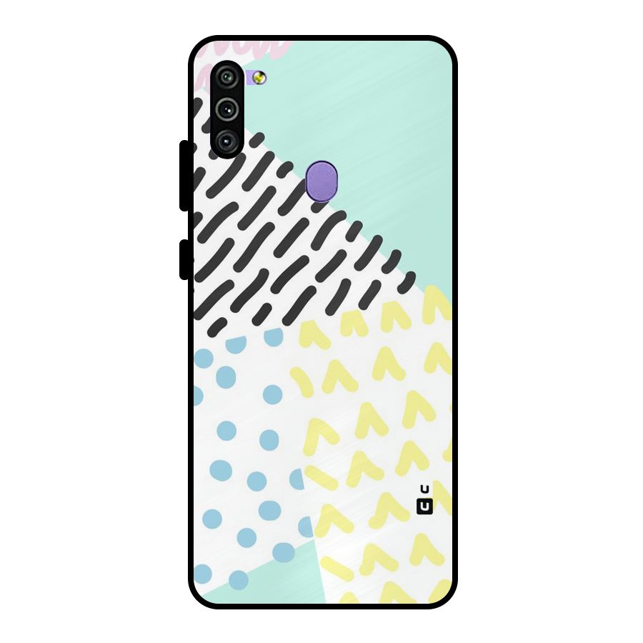 Abstract Pastel Metal Back Case for Galaxy M11