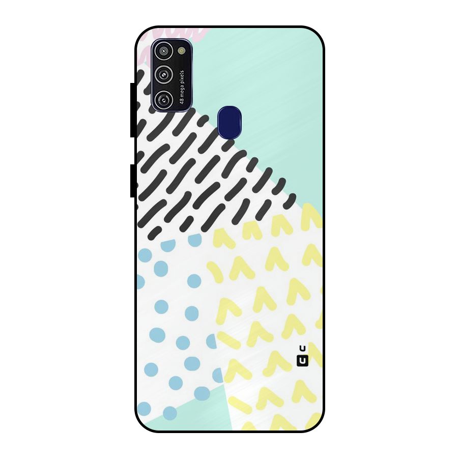 Abstract Pastel Metal Back Case for Galaxy M30s