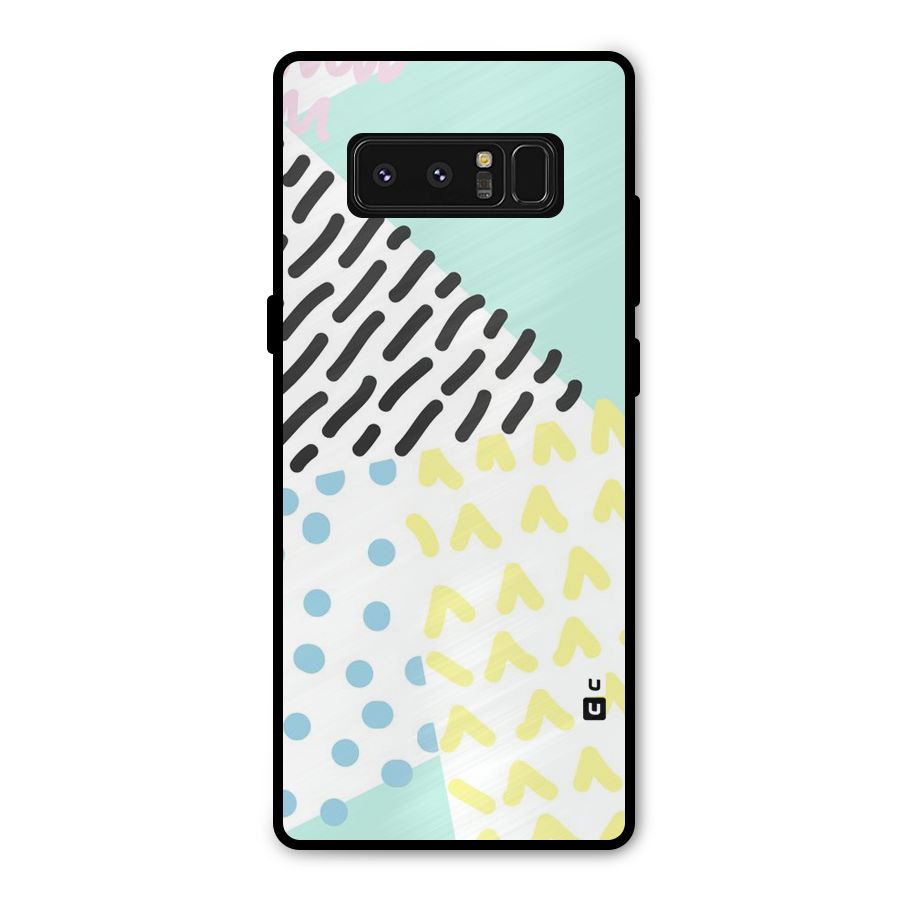 Abstract Pastel Metal Back Case for Galaxy Note 8