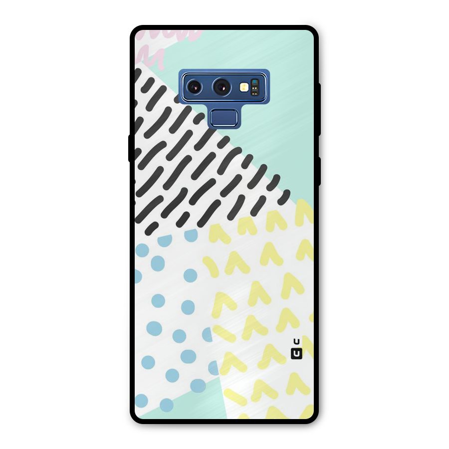 Abstract Pastel Metal Back Case for Galaxy Note 9
