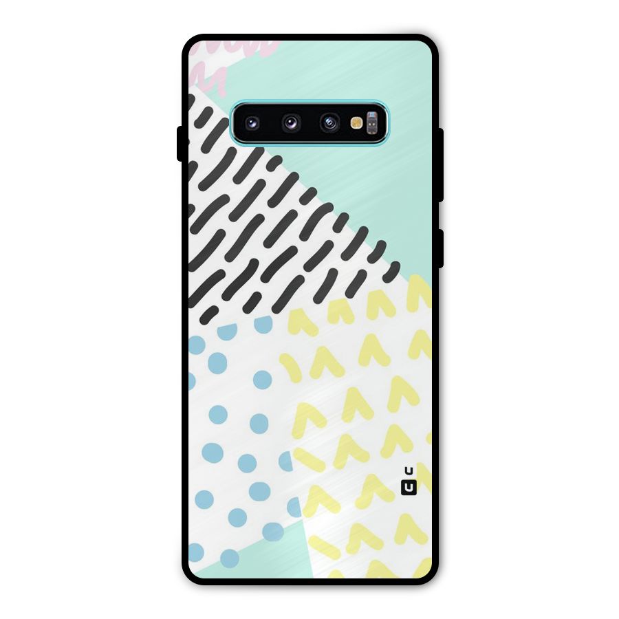Abstract Pastel Metal Back Case for Galaxy S10 Plus