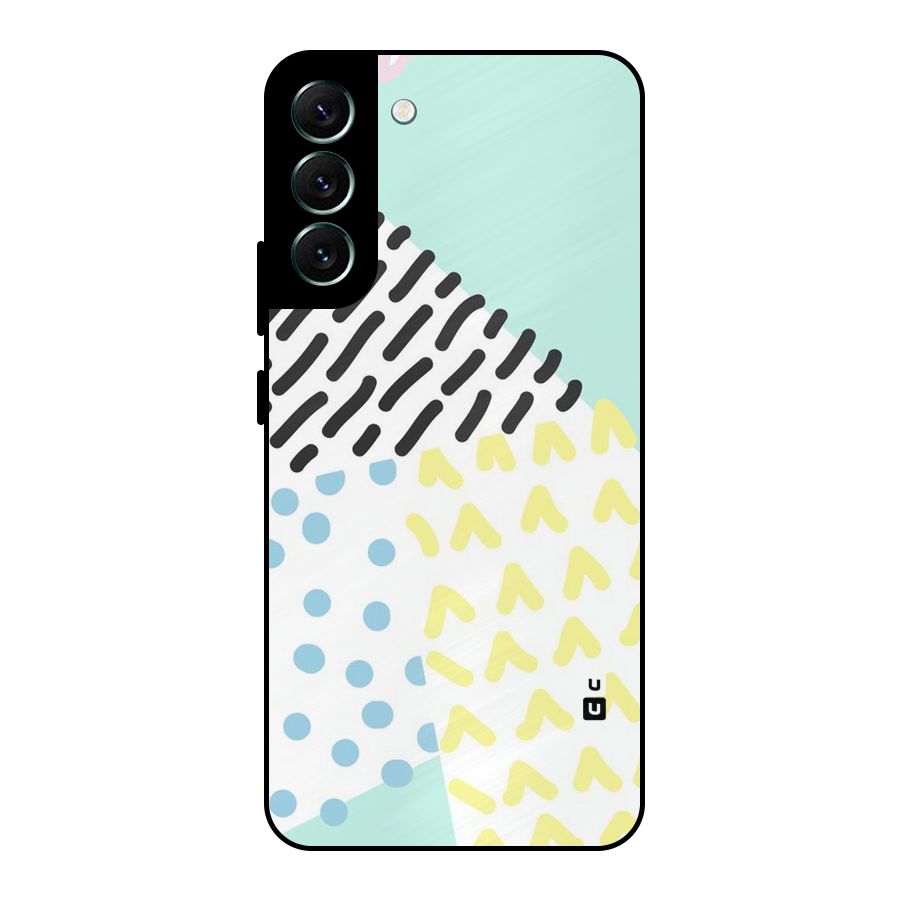 Abstract Pastel Metal Back Case for Galaxy S22 Plus 5G
