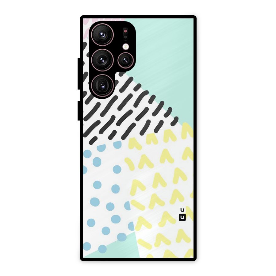 Abstract Pastel Metal Back Case for Galaxy S22 Ultra 5G