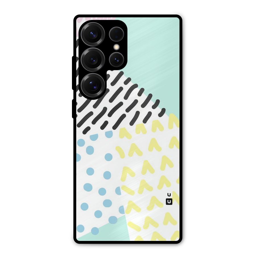 Abstract Pastel Metal Back Case for Galaxy S25 Ultra