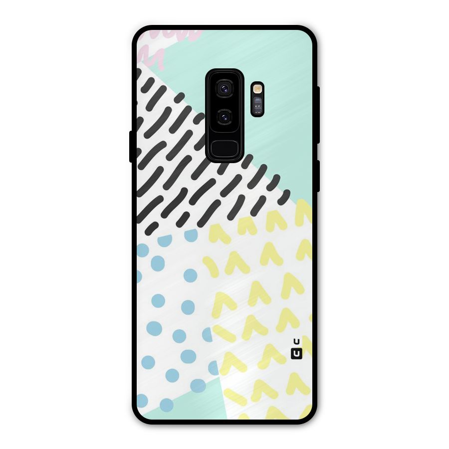 Abstract Pastel Metal Back Case for Galaxy S9 Plus