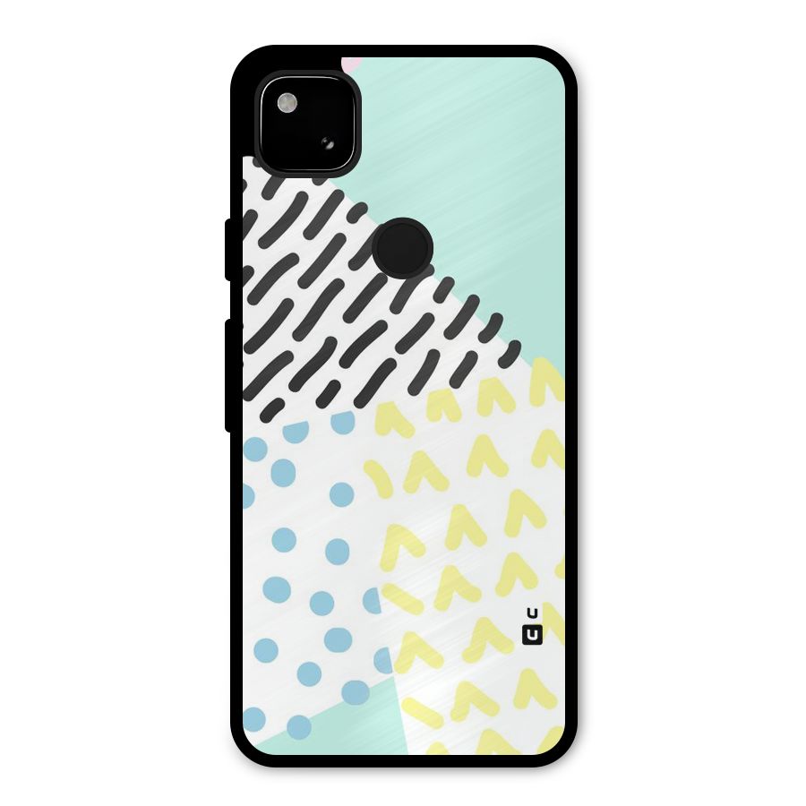 Abstract Pastel Metal Back Case for Google Pixel 4a