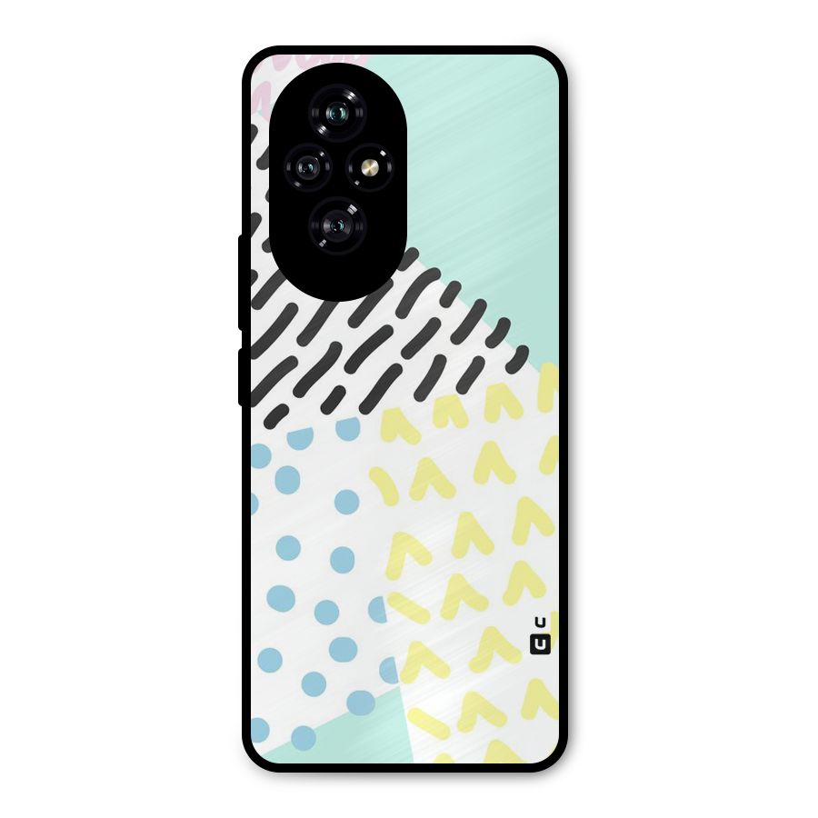 Abstract Pastel Metal Back Case for Honor 200