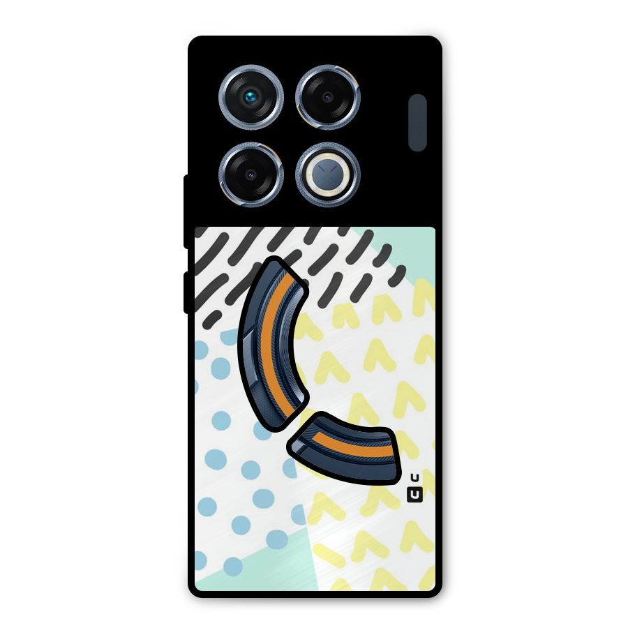Abstract Pastel Metal Back Case for Infinix GT 20 Pro