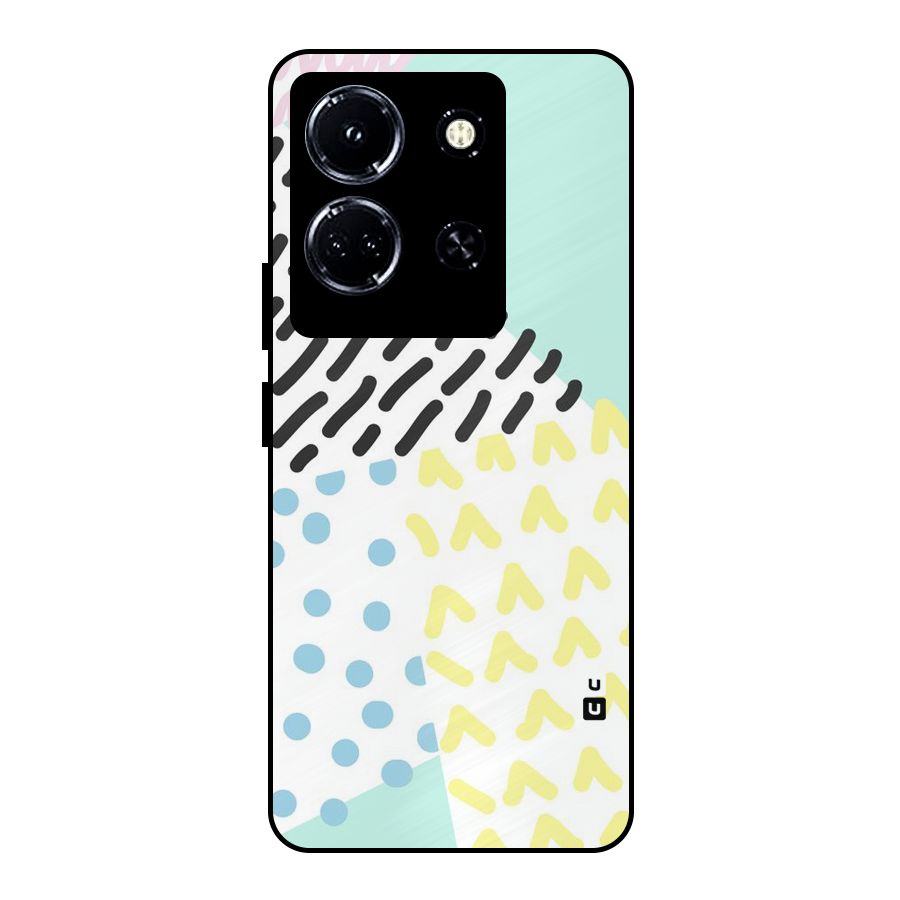 Abstract Pastel Metal Back Case for Infinix Note 30 5G