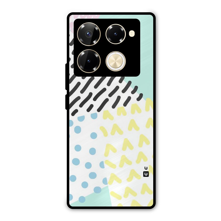 Abstract Pastel Metal Back Case for Infinix Note 40 Pro Plus
