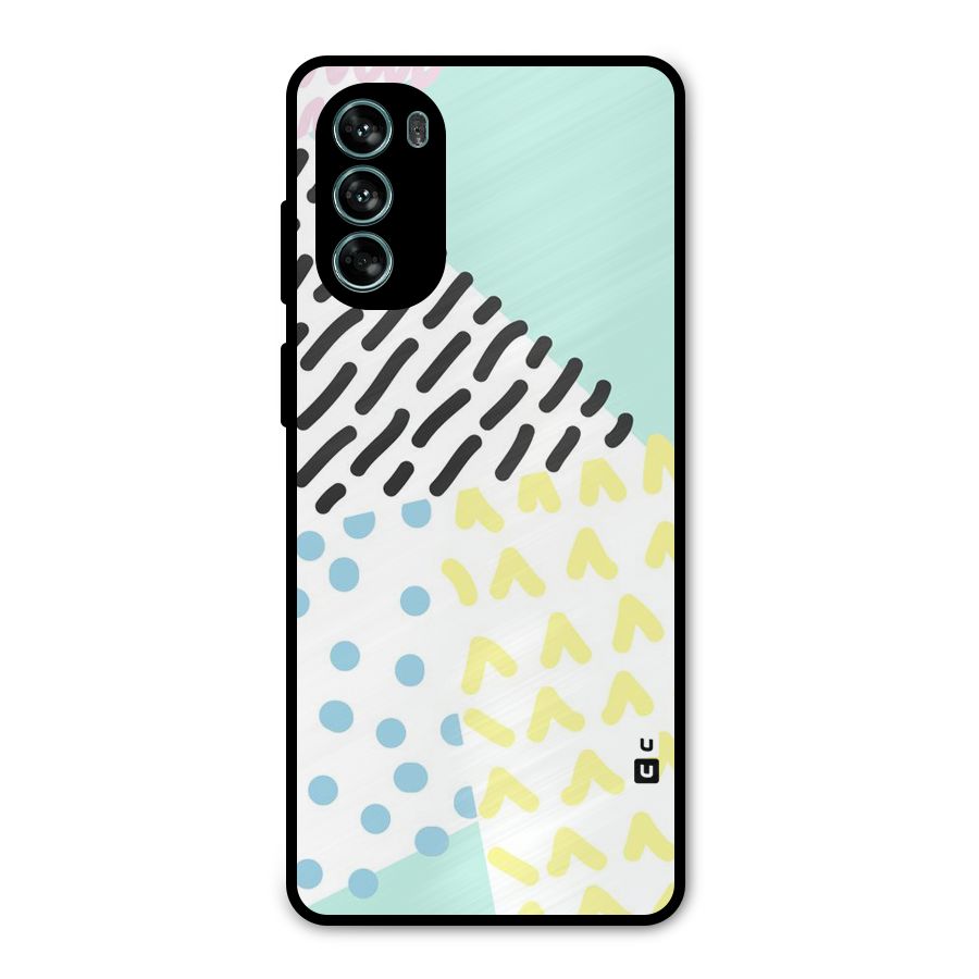 Abstract Pastel Metal Back Case for Moto G62