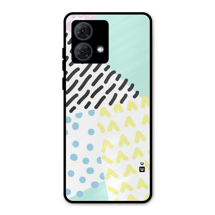 Abstract Pastel Metal Back Case for Moto G84