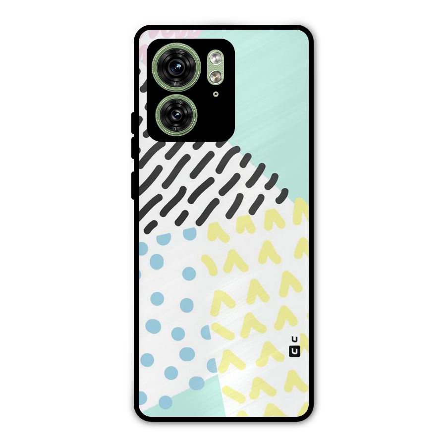 Abstract Pastel Metal Back Case for Motorola Edge 40 5G