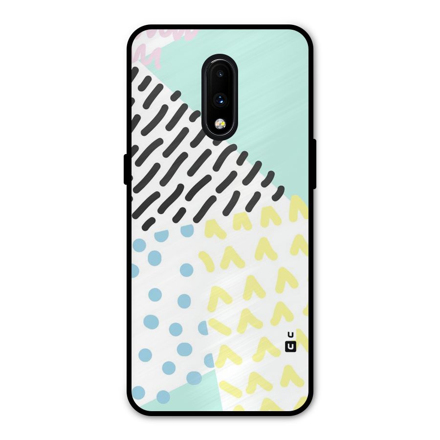 Abstract Pastel Metal Back Case for OnePlus 7