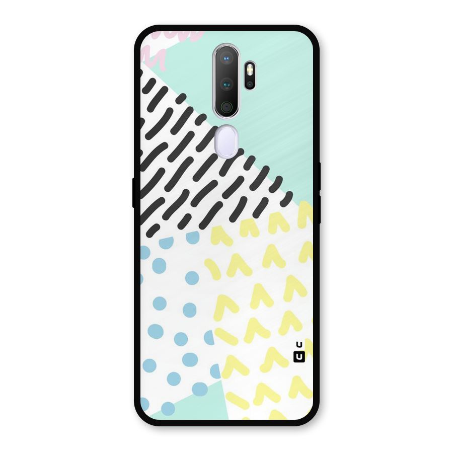 Abstract Pastel Metal Back Case for Oppo A5 (2020)
