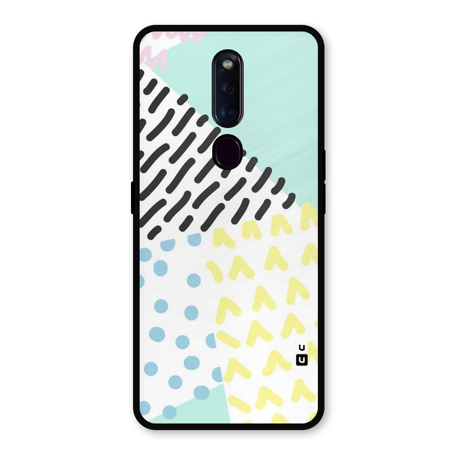 Abstract Pastel Metal Back Case for Oppo F11 Pro