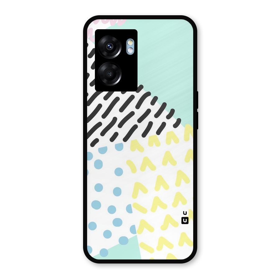Abstract Pastel Metal Back Case for Oppo K10 (5G)