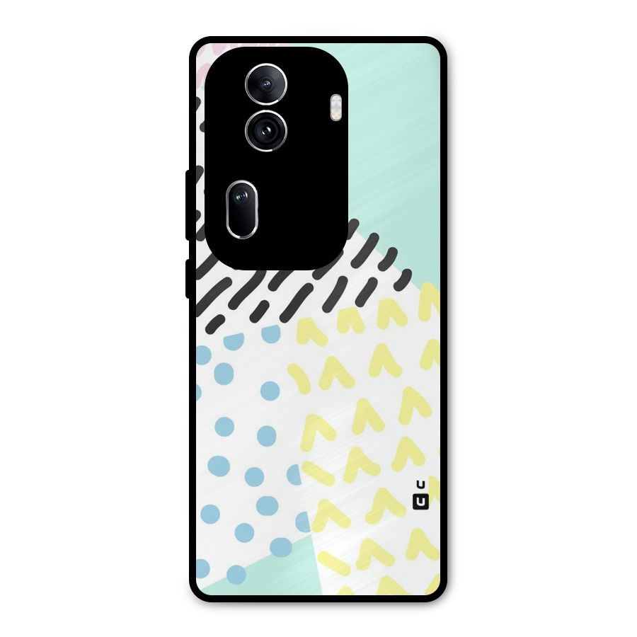 Abstract Pastel Metal Back Case for Oppo Reno11 Pro 5G