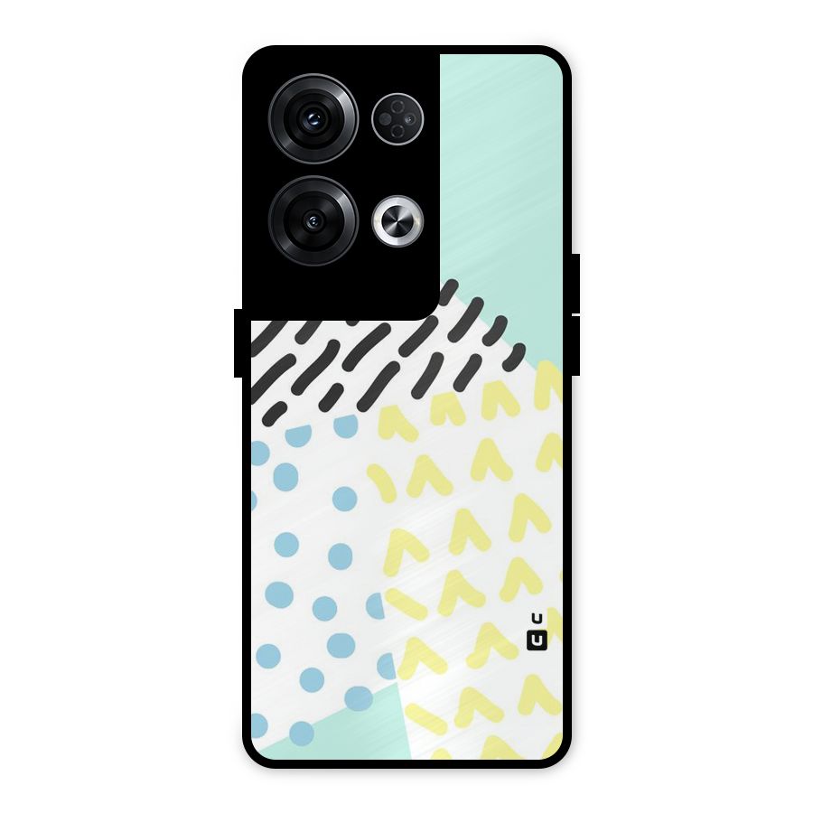 Abstract Pastel Metal Back Case for Oppo Reno8 Pro 5G