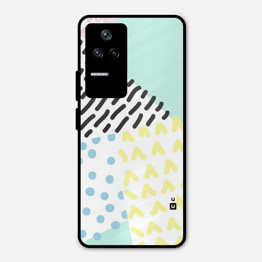 Abstract Pastel Metal Back Case for Poco F4 5G