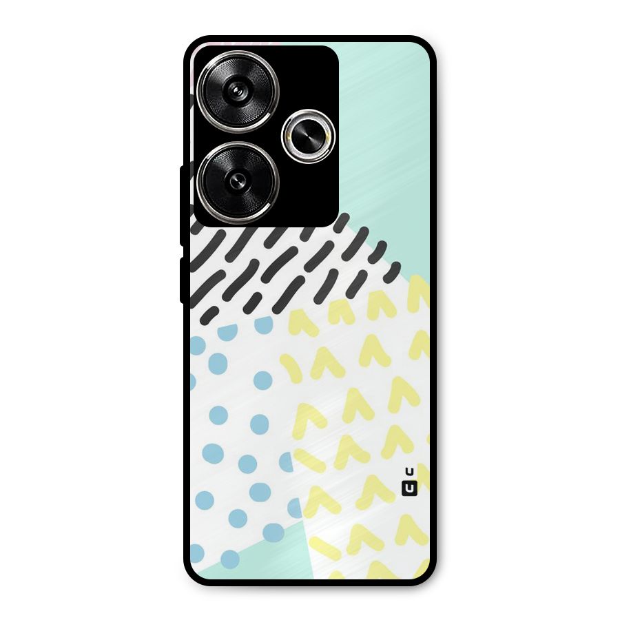 Abstract Pastel Metal Back Case for Poco F6