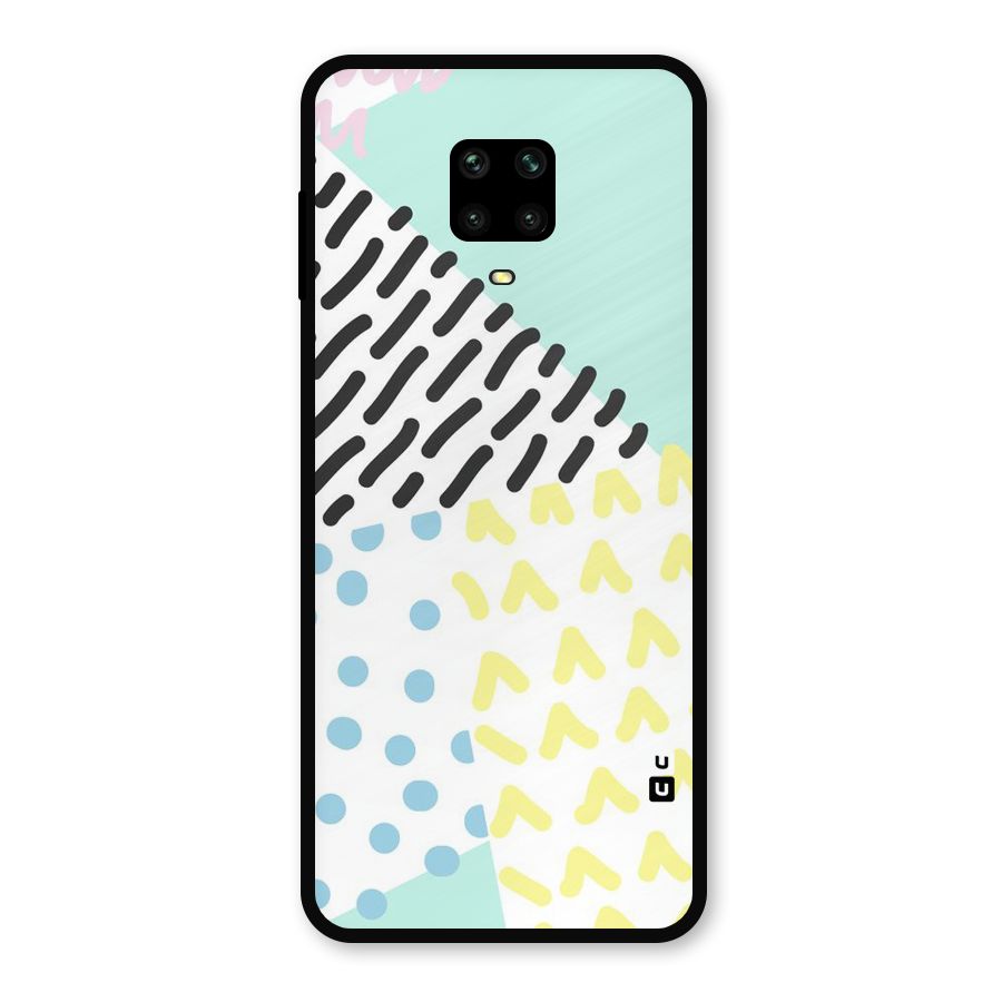 Abstract Pastel Metal Back Case for Poco M2