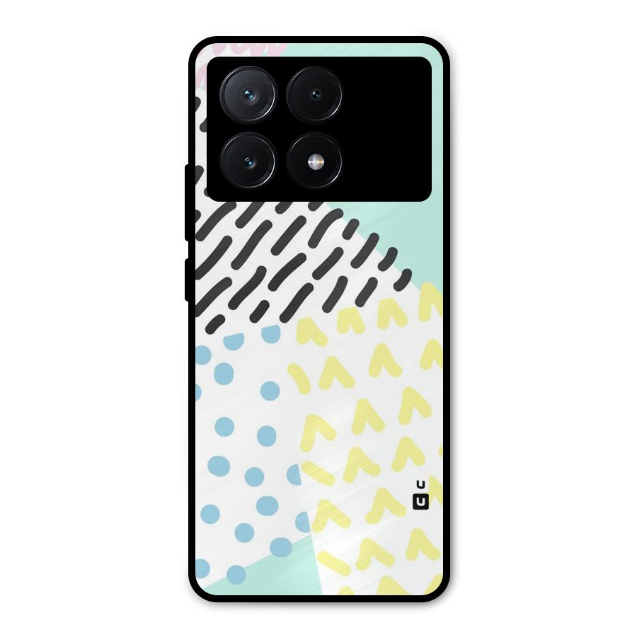 Abstract Pastel Metal Back Case for Poco X6 Pro