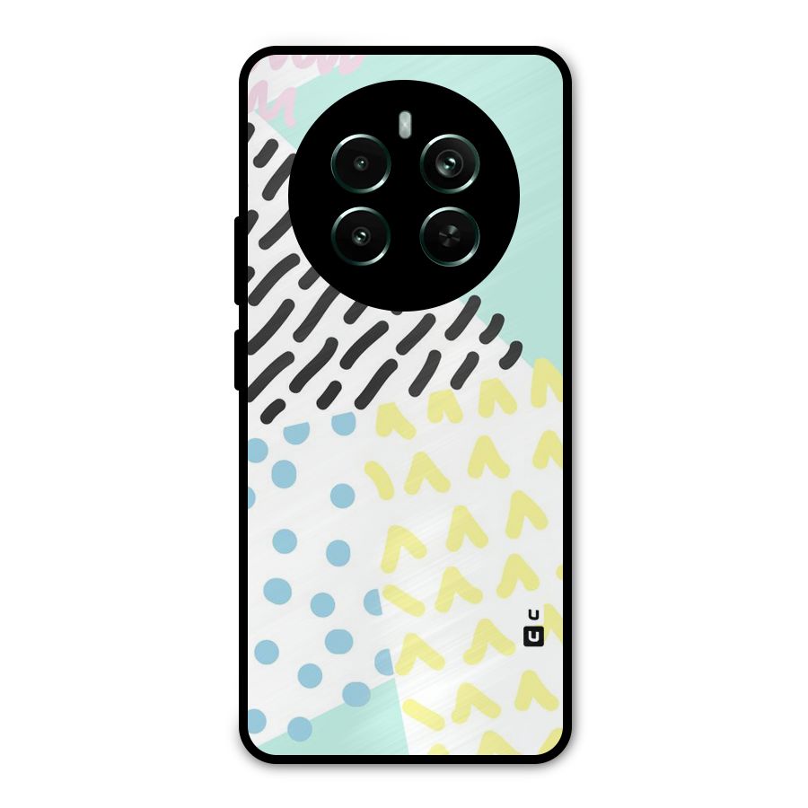 Abstract Pastel Metal Back Case for Realme 12 Pro Plus