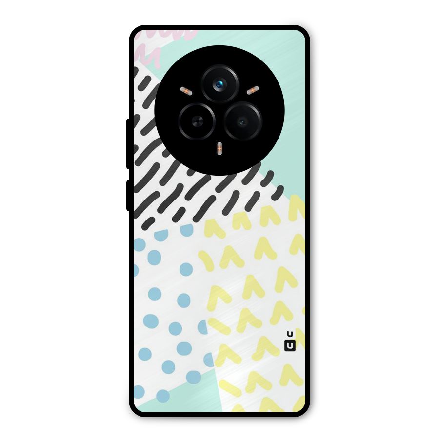 Abstract Pastel Metal Back Case for Realme 14 Pro