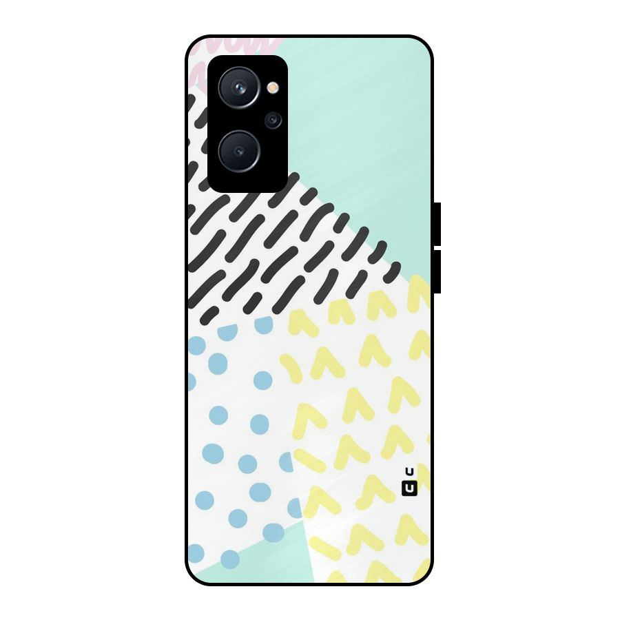 Abstract Pastel Metal Back Case for Realme 9i 5G