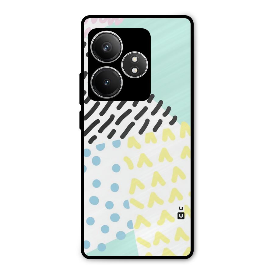 Abstract Pastel Metal Back Case for Realme GT 6T
