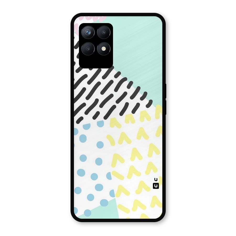 Abstract Pastel Metal Back Case for Realme Narzo 50