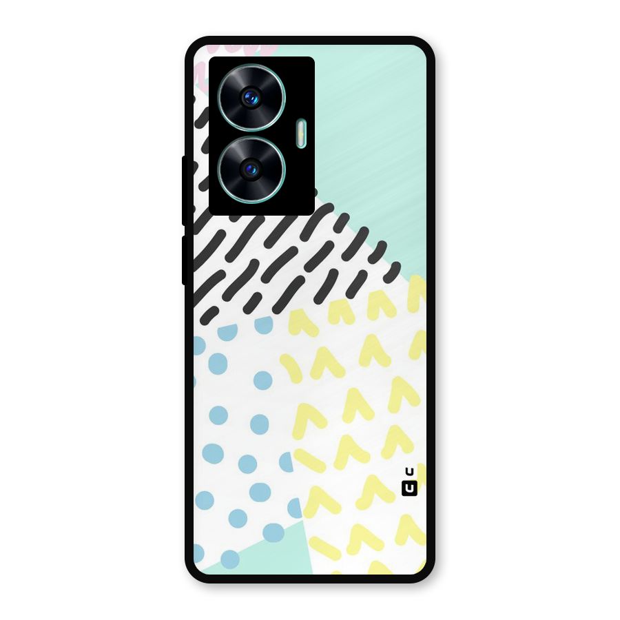 Abstract Pastel Metal Back Case for Realme Narzo N55