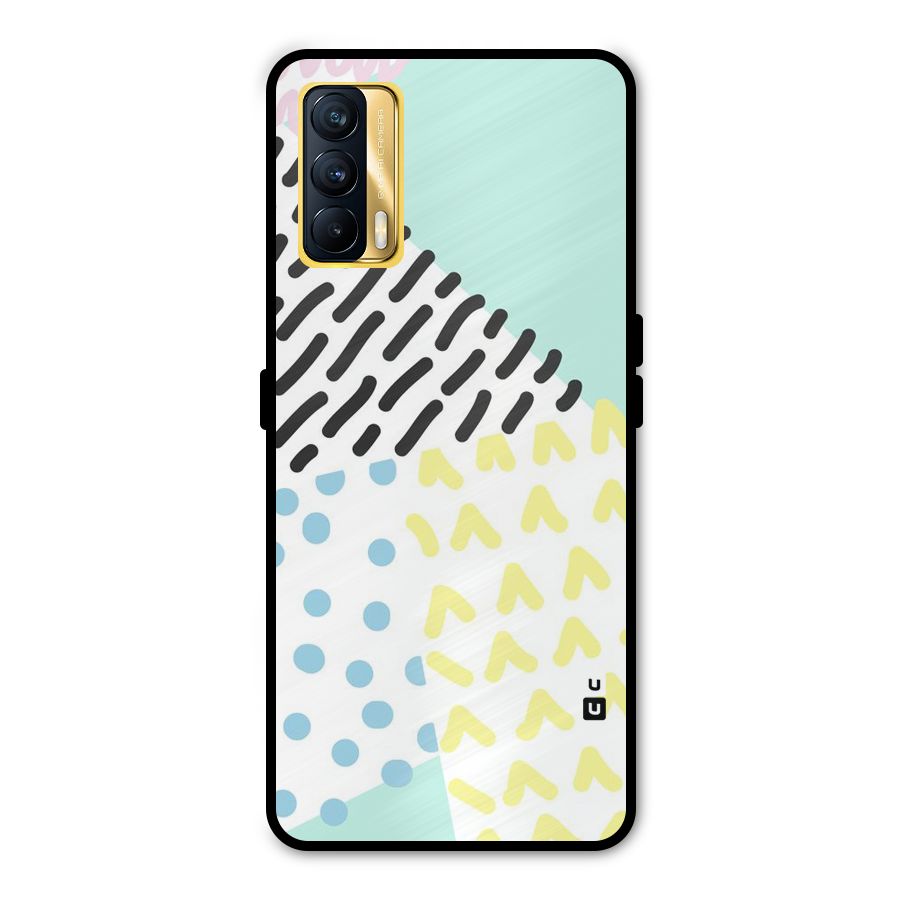 Abstract Pastel Metal Back Case for Realme X7