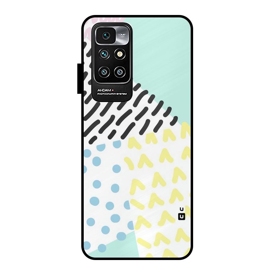 Abstract Pastel Metal Back Case for Redmi 10 Prime