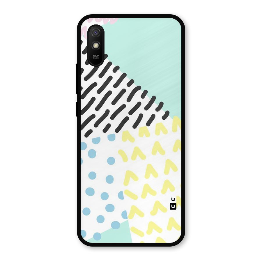 Abstract Pastel Metal Back Case for Redmi 9i