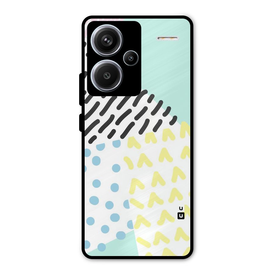 Abstract Pastel Metal Back Case for Redmi Note 13 Pro Plus