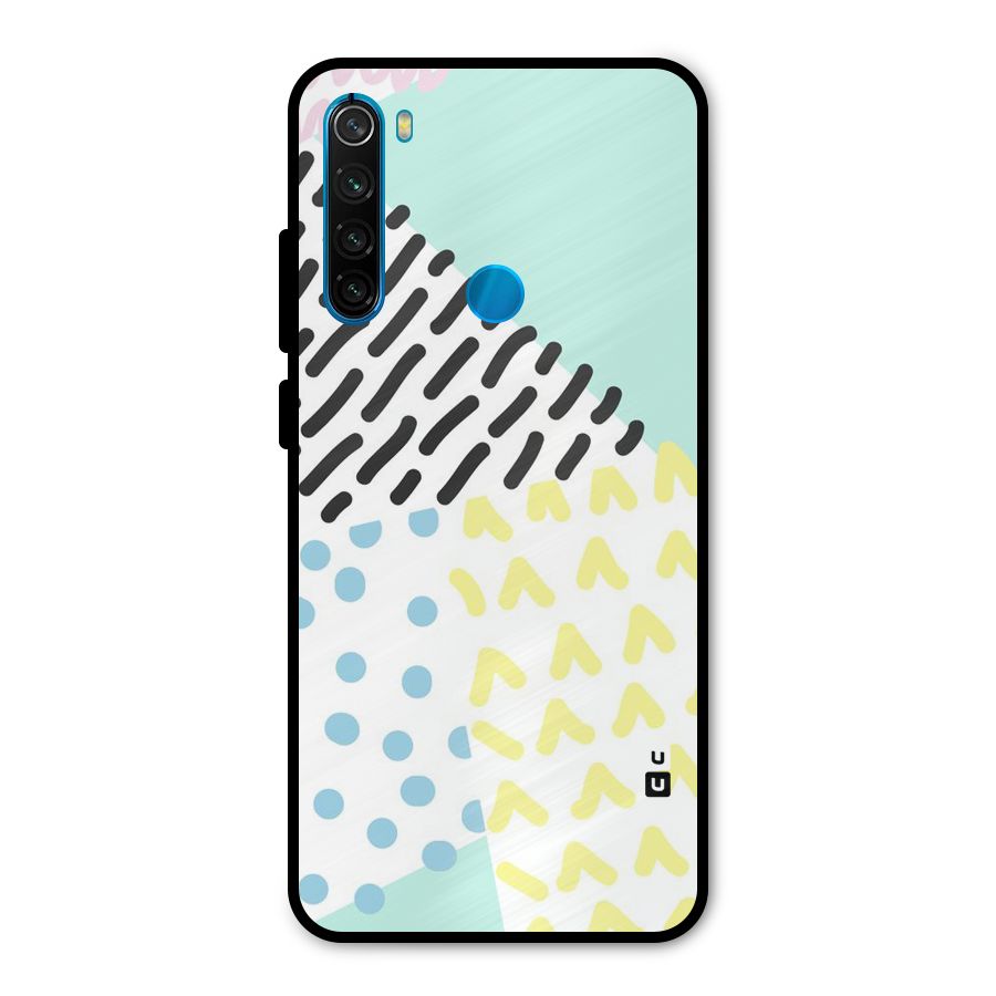 Abstract Pastel Metal Back Case for Redmi Note 8