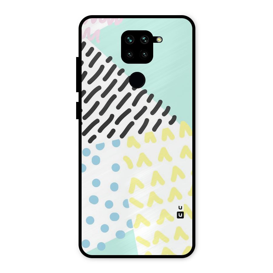 Abstract Pastel Metal Back Case for Redmi Note 9