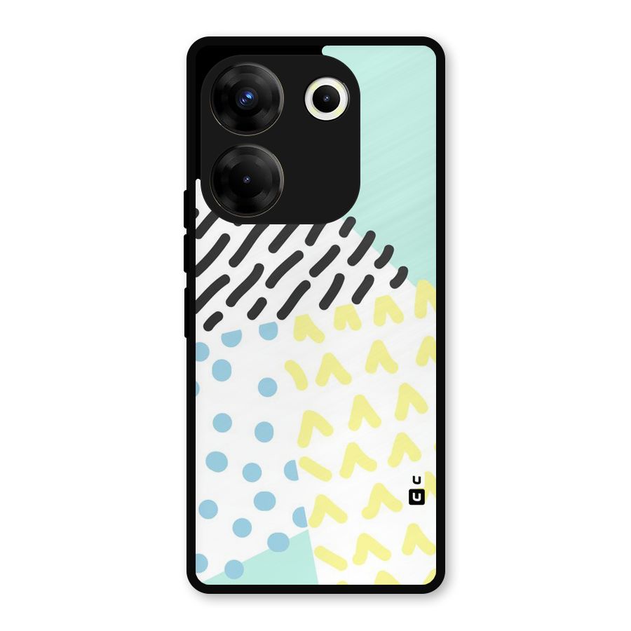 Abstract Pastel Metal Back Case for Tecno Camon 20