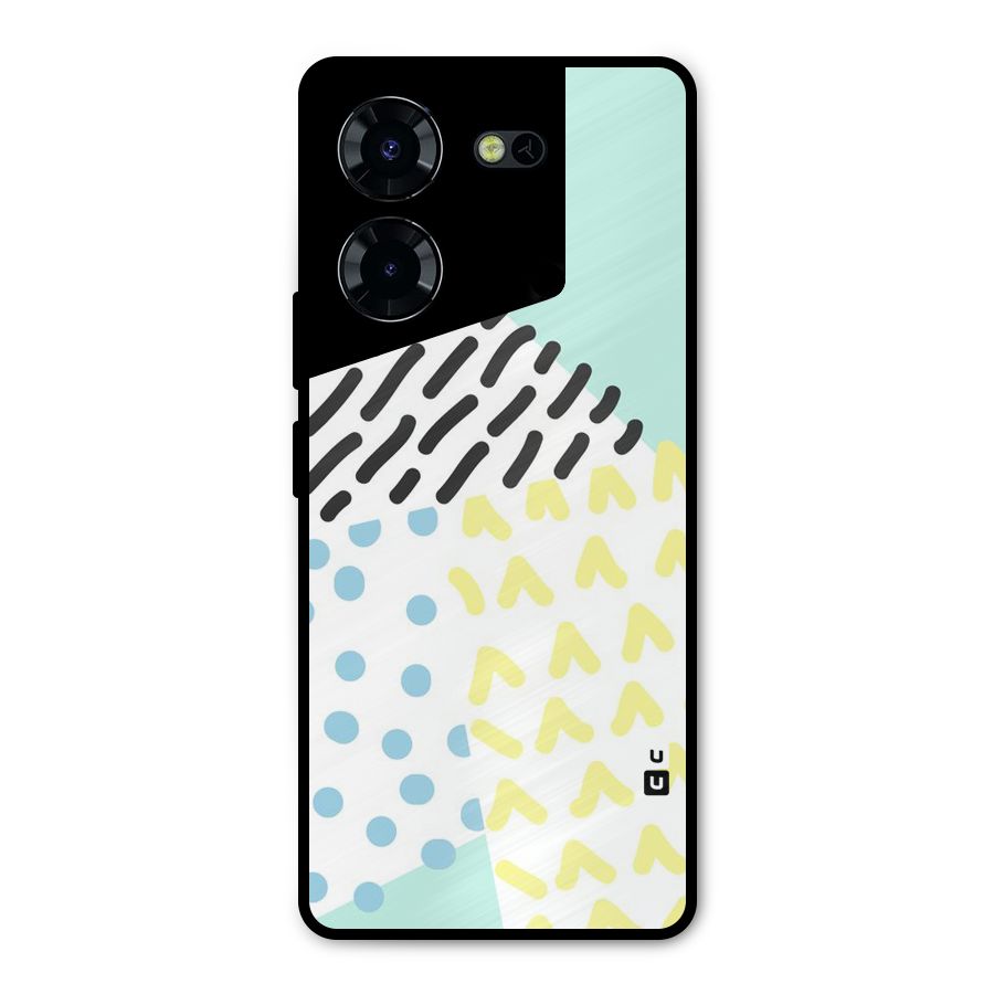 Abstract Pastel Metal Back Case for Tecno Pova 5 Pro 5G