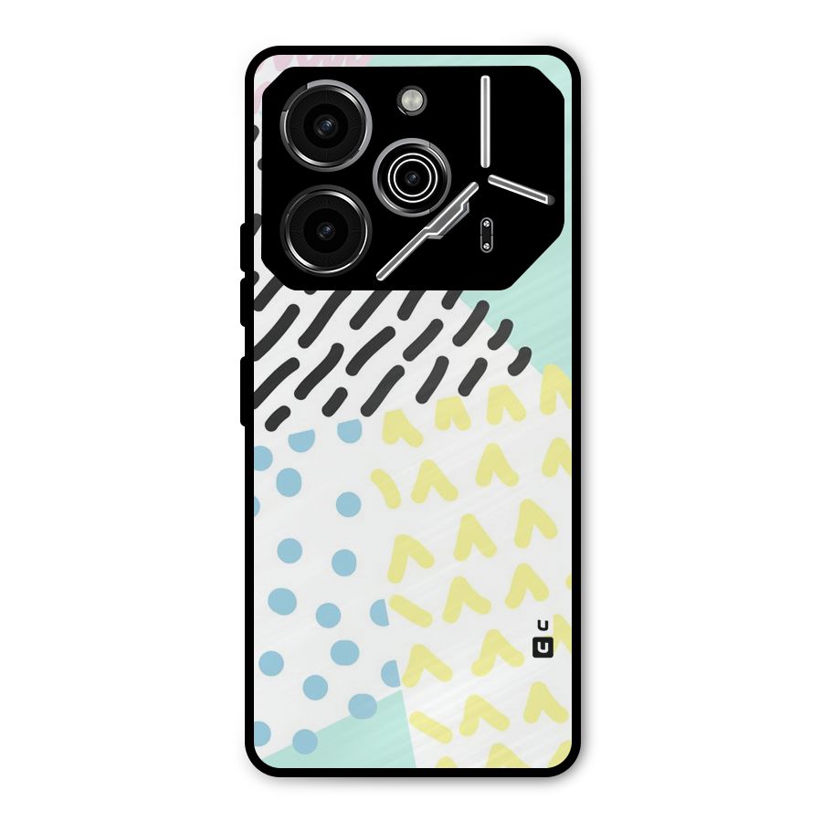 Abstract Pastel Metal Back Case for Tecno Pova 6 Pro