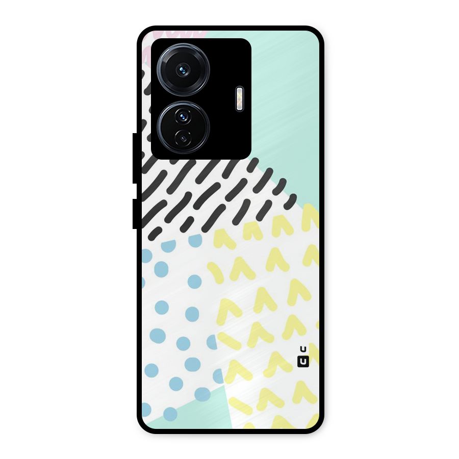 Abstract Pastel Metal Back Case for Vivo T1 Pro